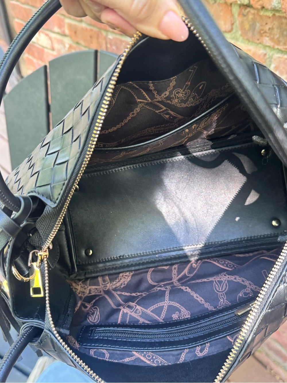 Ello Black Woven Tote w/ Tassel Charms & Crossbody Strap — EUC - Picture 15 of 15